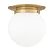 Calhoun Heritage Brass 1 Light 13 Inch Flushmount Z-Lite 7505F13-HBR | theLightShop