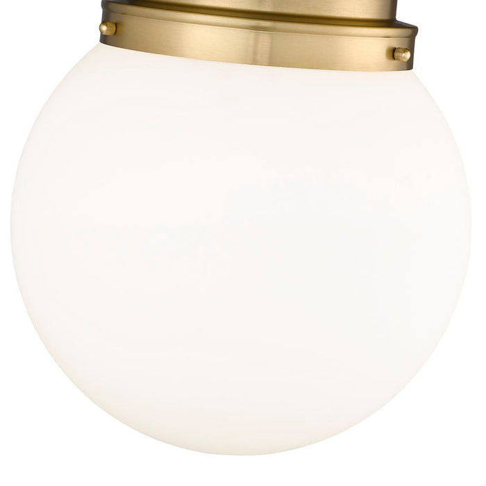 Calhoun Heritage Brass 1 Light 13 Inch Flushmount Z-Lite 7505F13-HBR | theLightShop