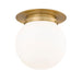 Calhoun Heritage Brass 1 Light 13 Inch Flushmount Z-Lite 7505F13-HBR | theLightShop