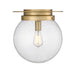 Calhoun Heritage Brass 1 Light 13 Inch Flushmount Z-Lite 7506F13-HBR | theLightShop