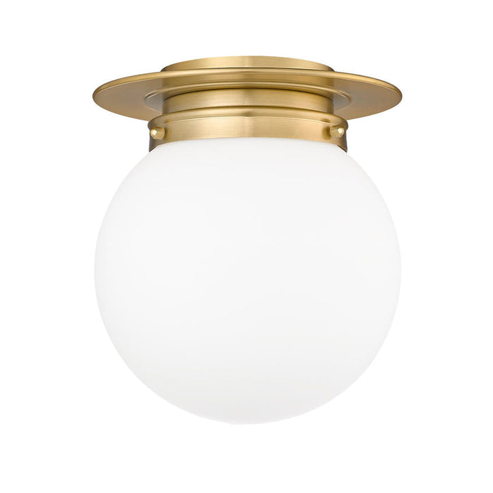 Calhoun Heritage Brass 1 Light 9 Inch Flushmount Z-Lite 7505F9-HBR | theLightShop