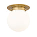 Calhoun Heritage Brass 1 Light 9 Inch Flushmount Z-Lite 7505F9-HBR | theLightShop