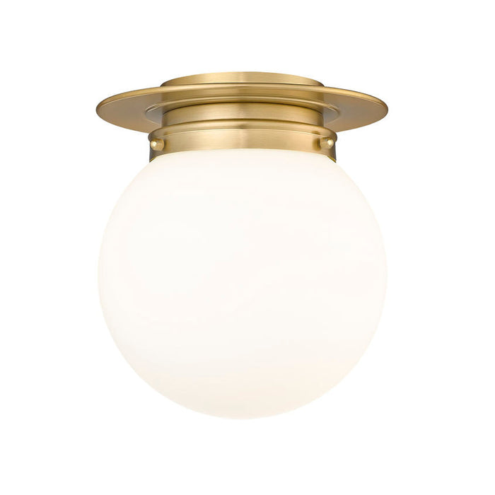Calhoun Heritage Brass 1 Light 9 Inch Flushmount Z-Lite 7505F9-HBR | theLightShop