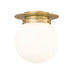 Calhoun Heritage Brass 1 Light 9 Inch Flushmount Z-Lite 7505F9-HBR | theLightShop