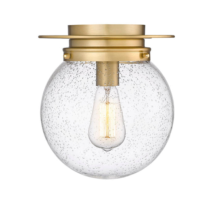 Calhoun Heritage Brass 1 Light 9 Inch Flushmount Z-Lite 7506F9-HBR | theLightShop