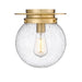 Calhoun Heritage Brass 1 Light 9 Inch Flushmount Z-Lite 7506F9-HBR | theLightShop