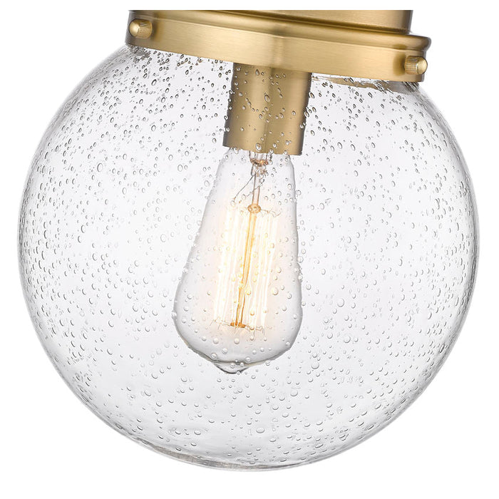 Calhoun Heritage Brass 1 Light 9 Inch Flushmount Z-Lite 7506F9-HBR | theLightShop