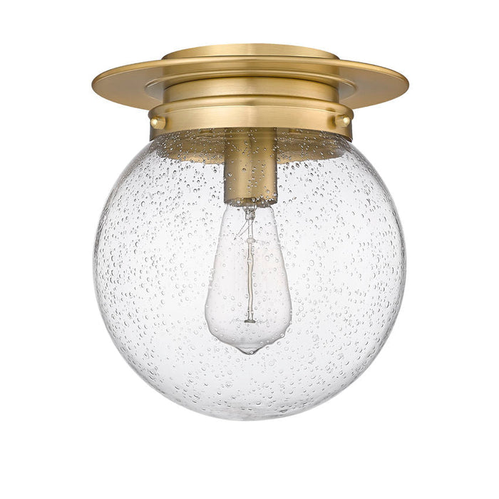 Calhoun Heritage Brass 1 Light 9 Inch Flushmount Z-Lite 7506F9-HBR | theLightShop