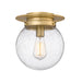 Calhoun Heritage Brass 1 Light 9 Inch Flushmount Z-Lite 7506F9-HBR | theLightShop