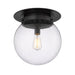 Calhoun Matte Black 1 Light 13 Inch Flushmount Z-Lite 7506F13-MB | theLightShop