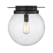Calhoun Matte Black 1 Light 13 Inch Flushmount Z-Lite 7506F13-MB | theLightShop