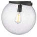 Calhoun Matte Black 1 Light 13 Inch Flushmount Z-Lite 7506F13-MB | theLightShop