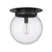 Calhoun Matte Black 1 Light 13 Inch Flushmount Z-Lite 7506F13-MB | theLightShop