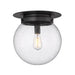Calhoun Matte Black 1 Light 13 Inch Flushmount Z-Lite 7506F13-MB | theLightShop