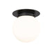 Calhoun Matte Black 1 Light 9 Inch Flushmount Z-Lite 7505F9-MB | theLightShop