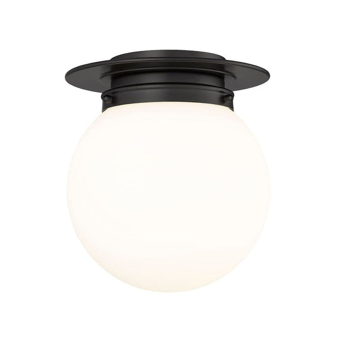 Calhoun Matte Black 1 Light 9 Inch Flushmount Z-Lite 7505F9-MB | theLightShop