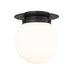 Calhoun Matte Black 1 Light 9 Inch Flushmount Z-Lite 7505F9-MB | theLightShop