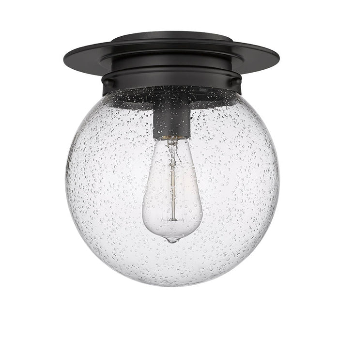 Calhoun Matte Black 1 Light 9 Inch Flushmount Z-Lite 7506F9-MB | theLightShop