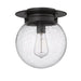Calhoun Matte Black 1 Light 9 Inch Flushmount Z-Lite 7506F9-MB | theLightShop