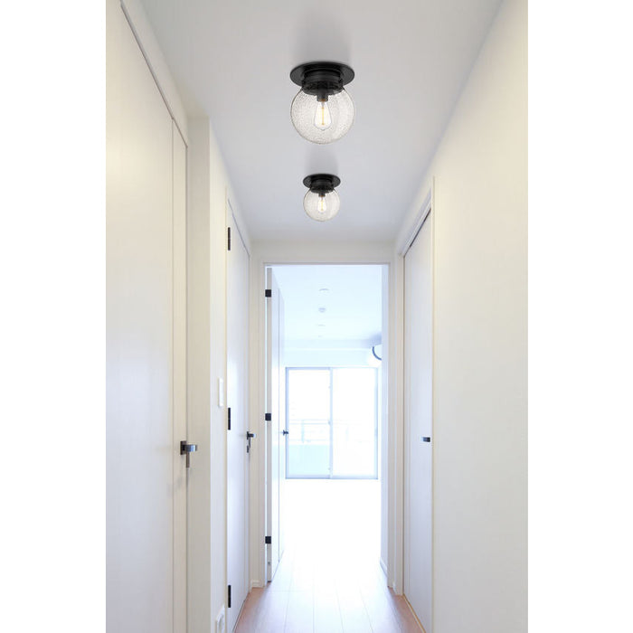 Calhoun Matte Black 1 Light 9 Inch Flushmount Z-Lite 7506F9-MB | theLightShop