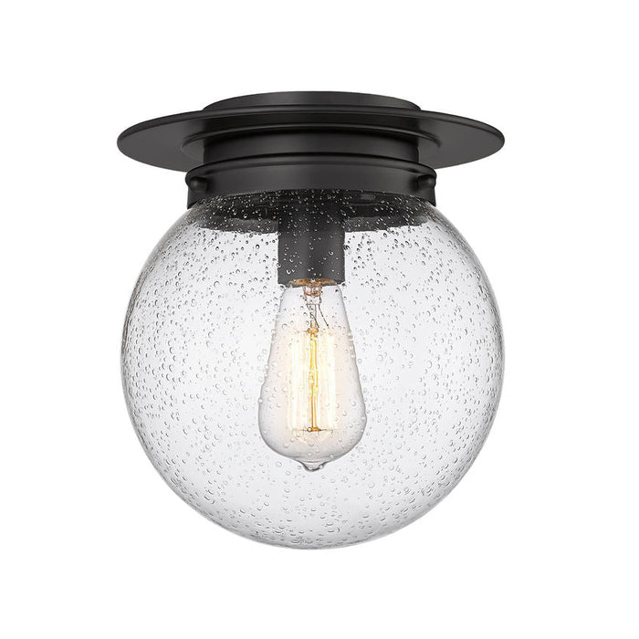 Calhoun Matte Black 1 Light 9 Inch Flushmount Z-Lite 7506F9-MB | theLightShop