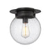 Calhoun Matte Black 1 Light 9 Inch Flushmount Z-Lite 7506F9-MB | theLightShop