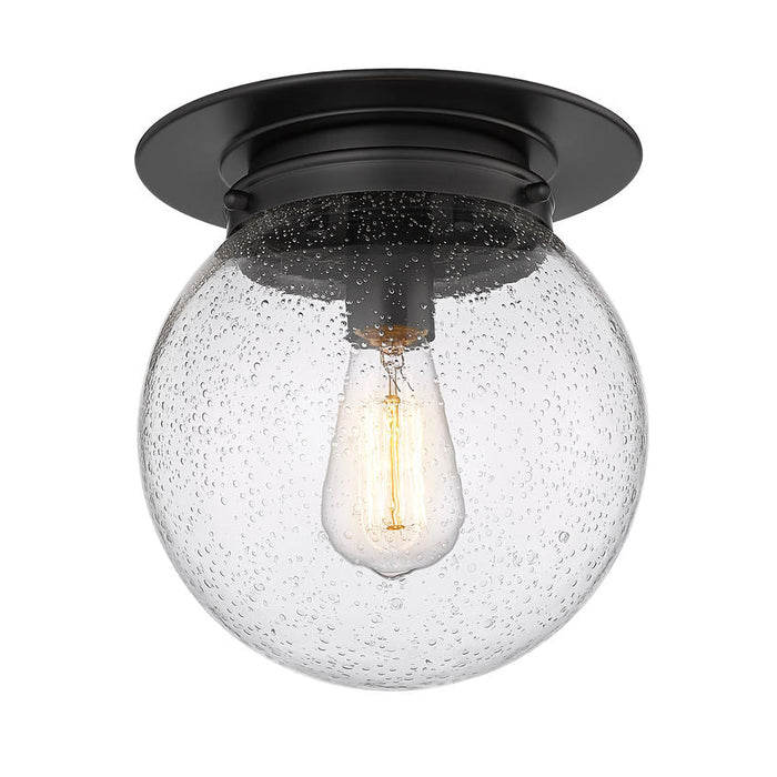 Calhoun Matte Black 1 Light 9 Inch Flushmount Z-Lite 7506F9-MB | theLightShop