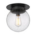 Calhoun Matte Black 1 Light 9 Inch Flushmount Z-Lite 7506F9-MB | theLightShop