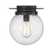 Calhoun Matte Black 1 Light 9 Inch Flushmount Z-Lite 7506F9-MB | theLightShop