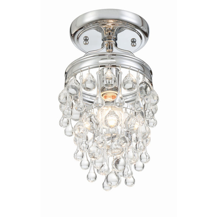 Calypso 1 Light Polished Chrome Ceiling Mount - Semi-Flushmounts