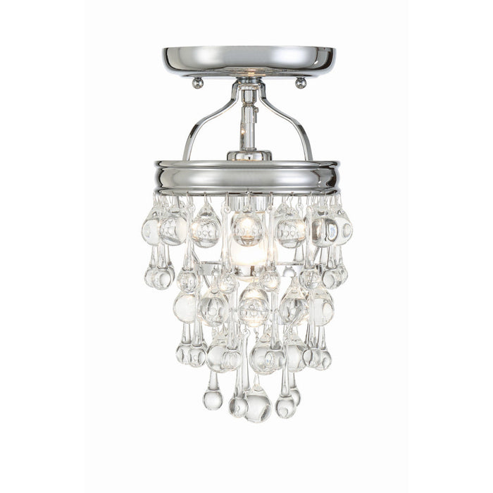 Calypso 1 Light Polished Chrome Ceiling Mount - Semi-Flushmounts