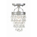 Calypso 1 Light Polished Chrome Ceiling Mount - Semi-Flushmounts
