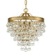 Calypso 3 Light Vibrant Gold Mini Chandelier - Chandeliers