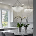 Calypso 6 Light Crystal Teardrop Polished Chrome Chandelier - Chandeliers