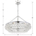 Calypso 6 Light Crystal Teardrop Polished Chrome Chandelier - Chandeliers