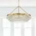 Calypso 8 Light Crystal Teardrop Vibrant Gold Chandelier - Chandeliers