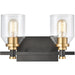 Cambria Matte Black Satin Brass Vanity Light - Bath & Vanity