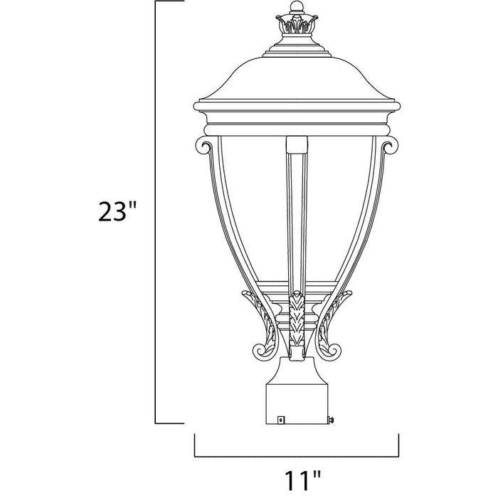 Camden VX Black Outdoor Pole/Post Mount - Outdoor Pole/Post Mount