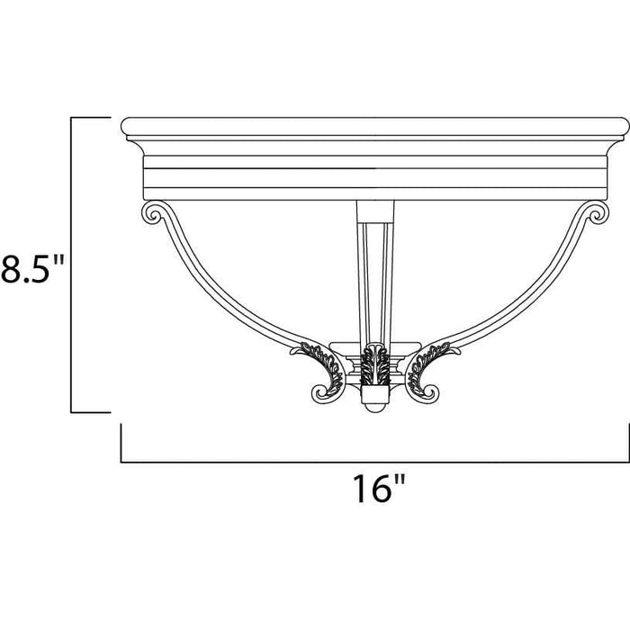 Camden VX Golden Bronze Outdoor Flush Mount - Outdoor Flush Mount