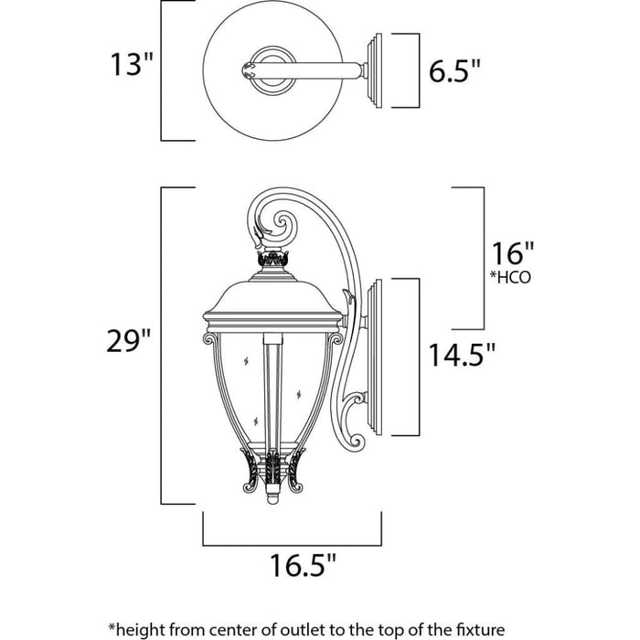 Camden VX Golden Bronze Outdoor Wall Mount - Outdoor Wall Mount