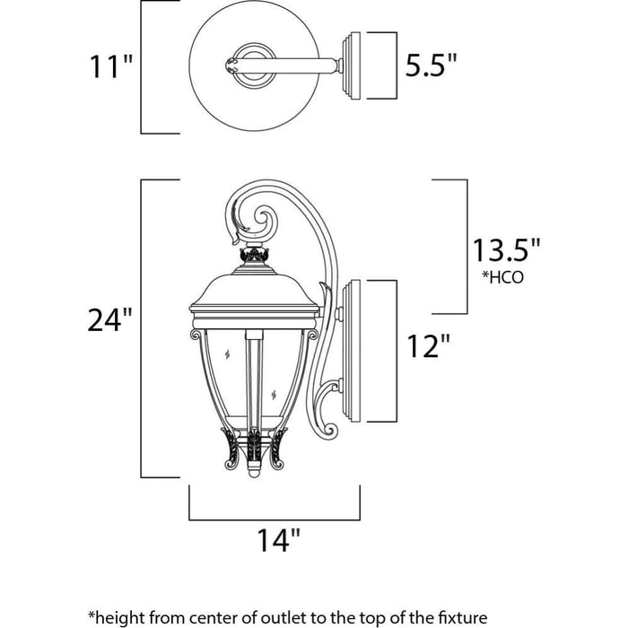 Camden VX Golden Bronze Outdoor Wall Mount - Outdoor Wall Mount