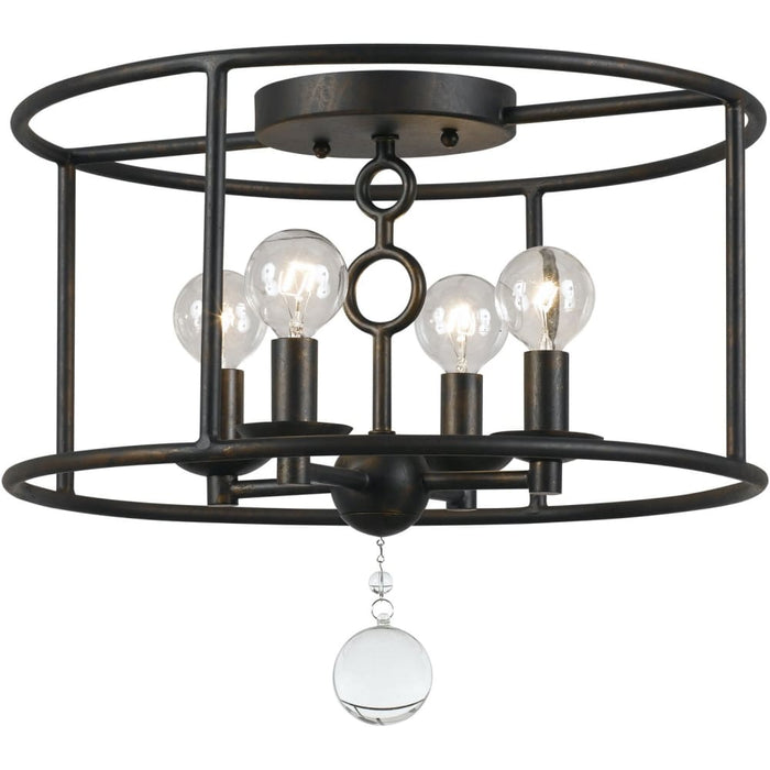 Cameron 4 Light English Bronze Ceiling Mount - Ceiling Mount