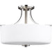 Canfield Brushed Nickel Semi-Flush Mount - Semi-Flushmounts
