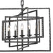 Capri 5 Light Raw Steel Chandelier - Chandeliers
