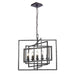 Capri 5 Light Raw Steel Chandelier - Chandeliers