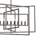 Capri 9 Light Raw Steel Chandelier - Chandeliers