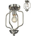 Cardinal Brushed Nickel Flushmount | theLightShop