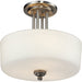 Cardinal Brushed Nickel Semi-Flushmount | theLightShop