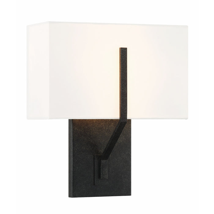 Carlyn Black 2 Light Wall Sconce Crystorama CAR-9202-BK