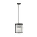 carnaby matte black 3 light pendant with ribbed glass shade